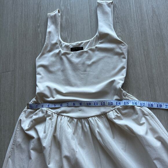 J Crew Drop Waist Mixy Dress Small Natural Pockets - Picture 6 of 12